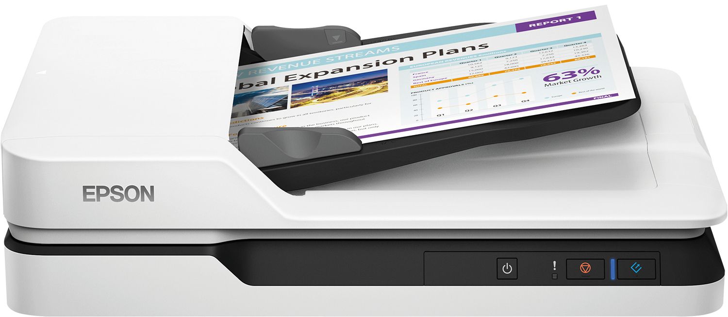 B11B239401 - Escner Plano Epson WorkForce DS-1630 LED RGB 1200x1200dpi A4 ADF USB 3.0 Negro/Blanco (B11B239401)