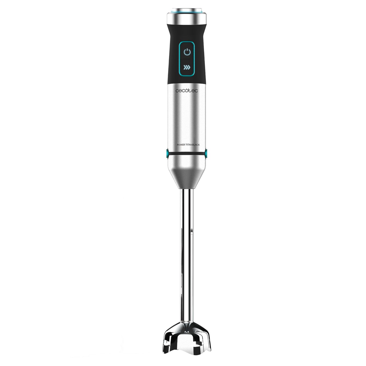 04274 - Batidora de Mano CECOTEC Power TitanBlack 1500 XL PerfectCream&Crush 1500W Tecnologa CrossBlades con Cuchillas de 4 Hojas Pie XL Incluye Picadora Varillas Batidoras y Pasapurs (04274)