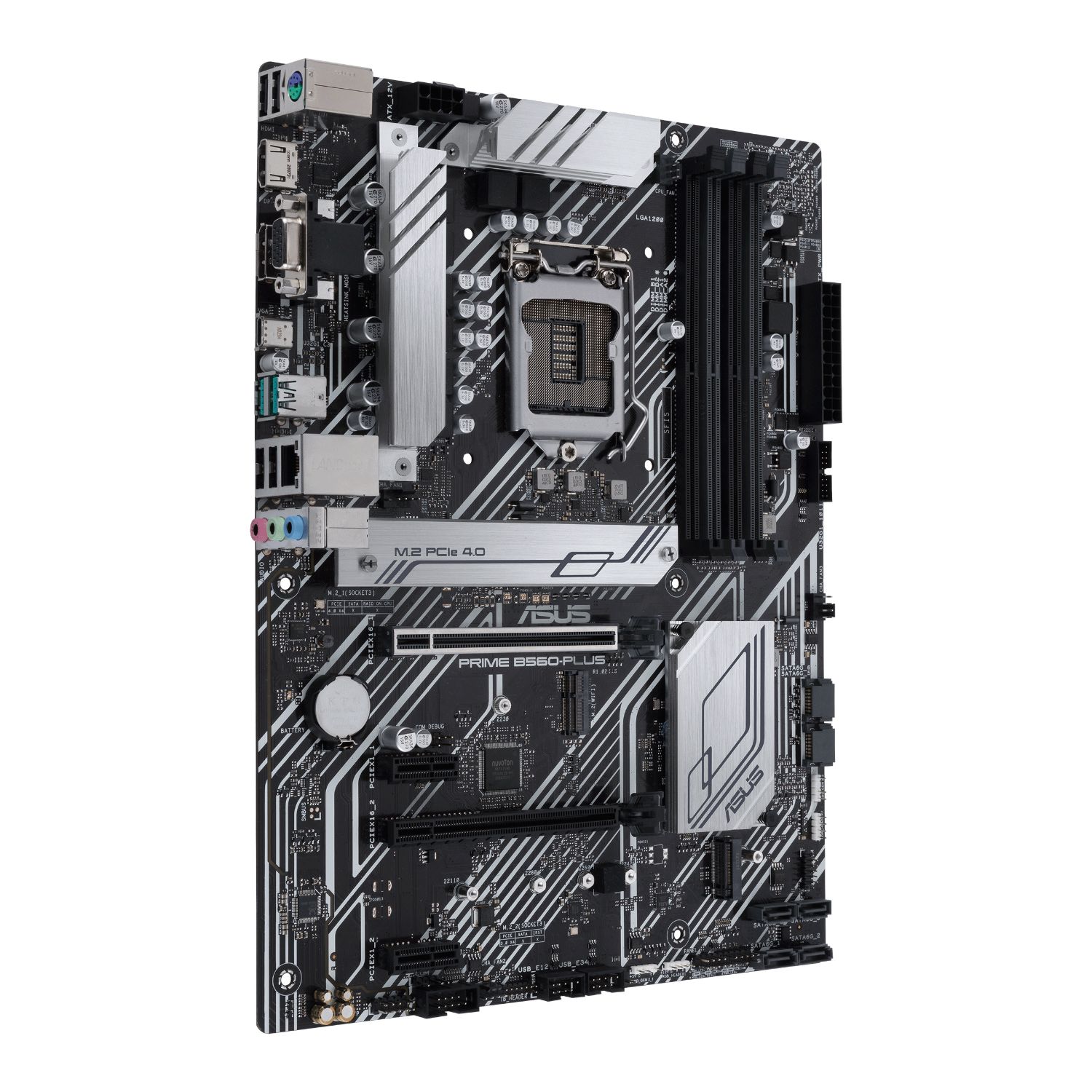 90MB16N0-M0EAY0 - ASUS PRIME B560-PLUS: (1200) 4DDR4 SATA3 PCIe M.2 USB 2.0 USB-A 3.1 USB-C 3.0 VGA HDMI DP RJ45 PS/2 ATX 7.1 Gigabit Ethernet