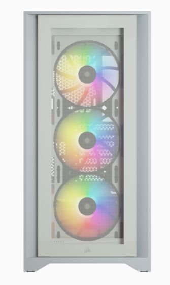 CC-9011205-WW - Semitorre Gaming Corsair Icue 4000X Panel Lateral de Cristal Templado RGB Sin Fuente 1xUSB-A 3.0 1xUSB-C 3.1 ATX Blanca (CC-9011205-WW)