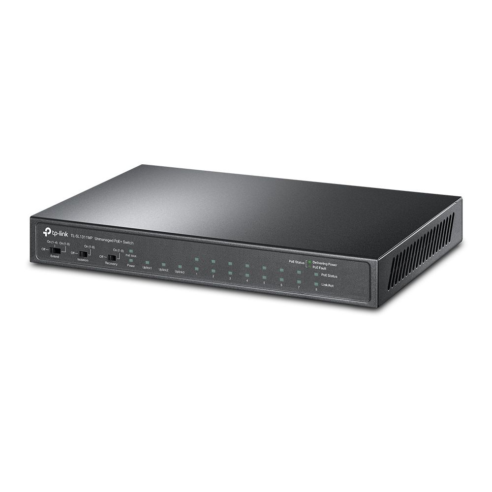 TL-SL1311MP - Switch TP-Link 10xRJ45 10/100 8xPoE 124W Negro (TL-SL1311MP)
