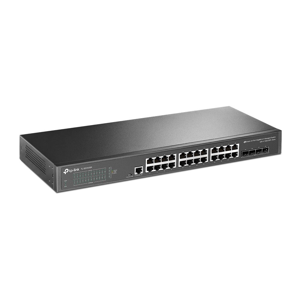 SG3428X - Switch TP-Link 24xRJ45 GbE 4xSFP+ 10GbE Gestionado Rack Negro (TL-SG3428X)