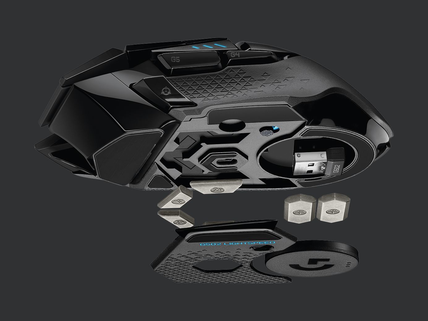 910-005567 - Ratn Gaming LOGITECH G502 Lightspeed Diestro RGB RF 2.4GHz 16000dpi 11 Botones Negro (9910-005567)