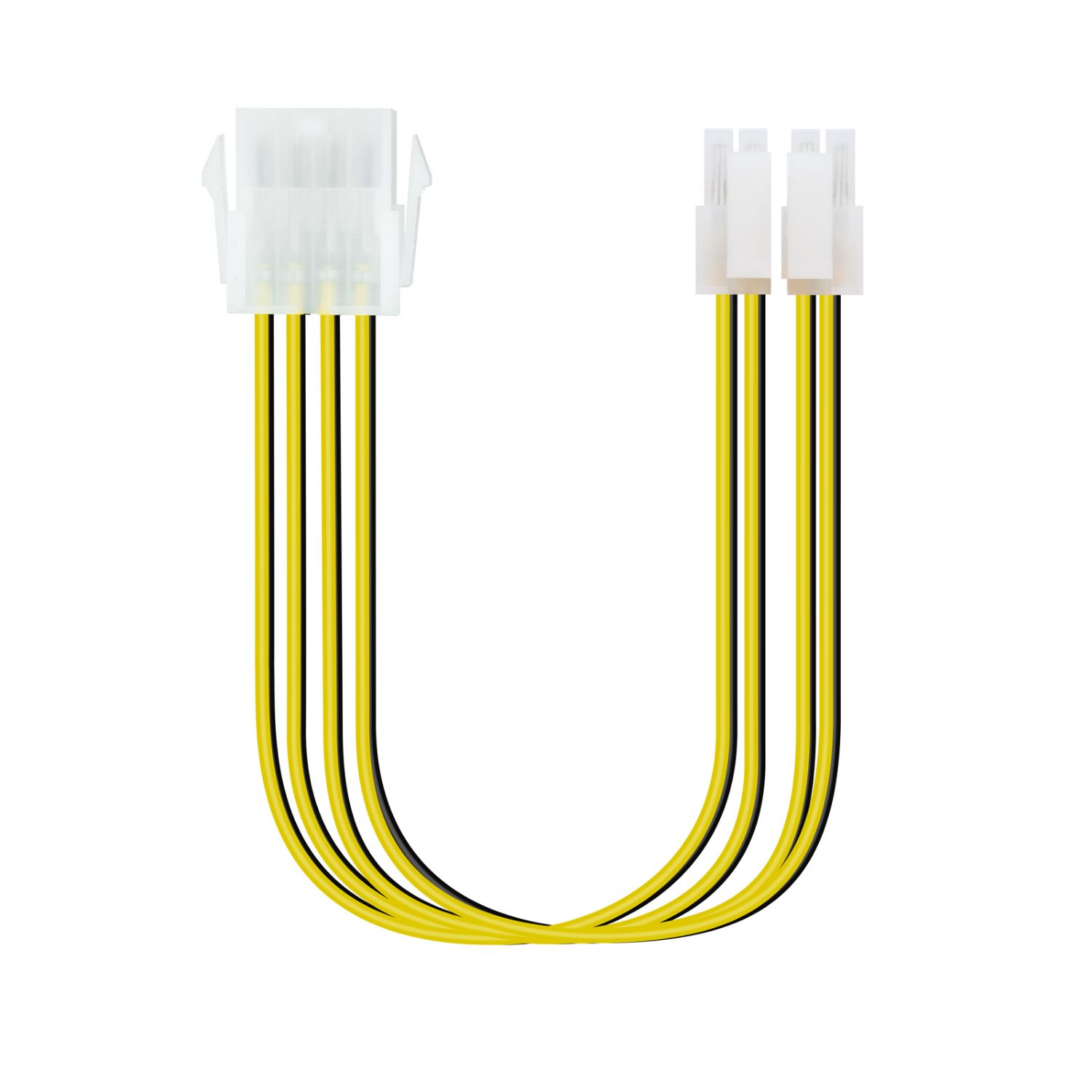 10.19.1402 - Cable de Alimentacin Nanocable 8-pin/H a 8-pin(4+4)/M 30cm Negro/Amarillo (10.19.1402)