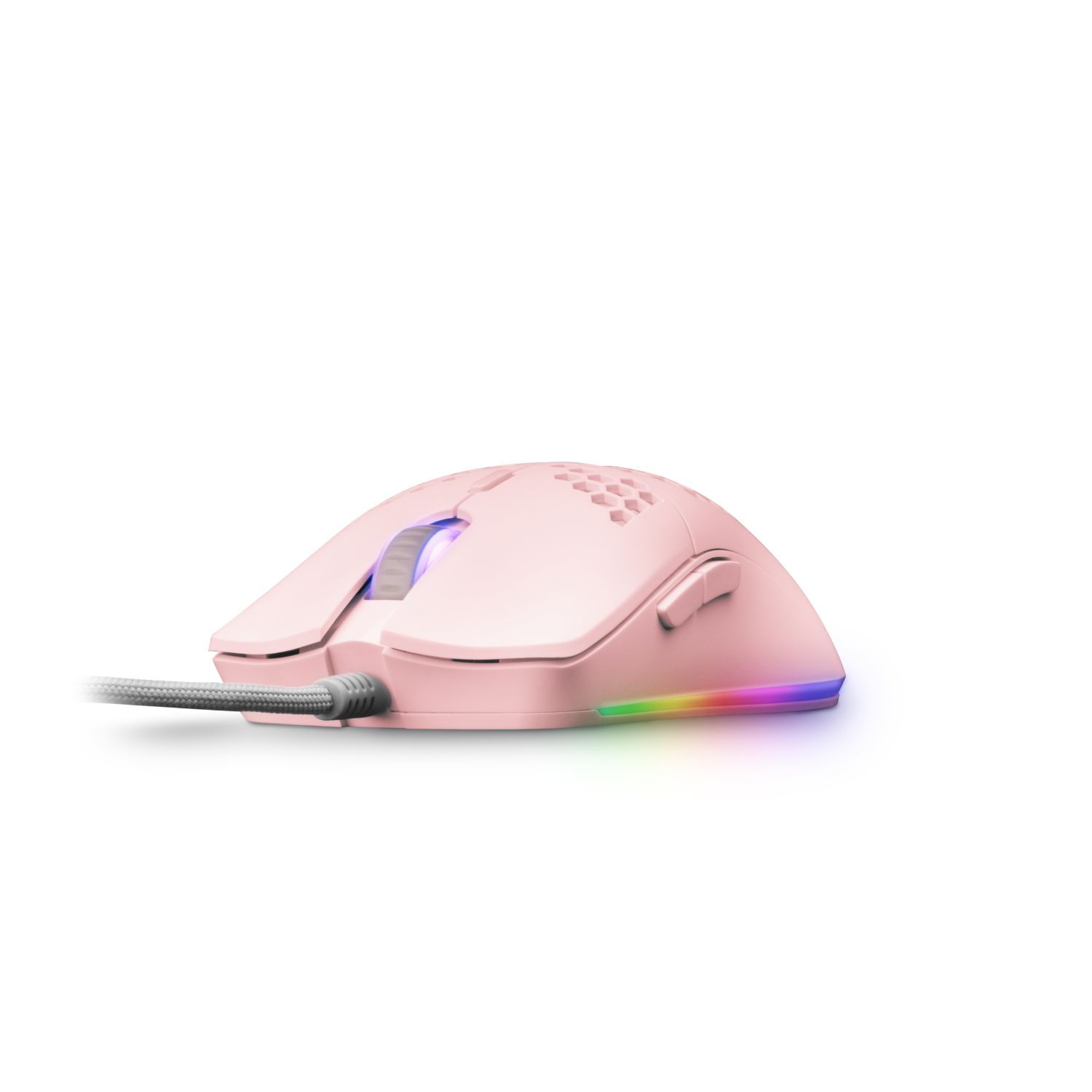 MMAXP - Ratón Mars Gaming Óptico Diestro RGB USB-A 12400dpi Cable 1.7m Rosa (MMAXP)