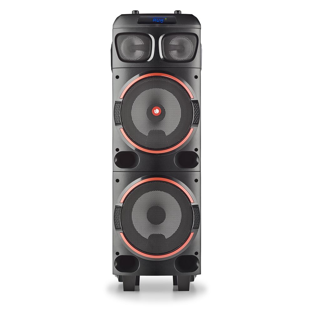 WILDDUB1 - Altavoz NGS Torre Porttil RGB 300W TWS USB-A 3.5mm Bluetooth Asa de Transporte Ruedas Negro (WILDDUB1)
