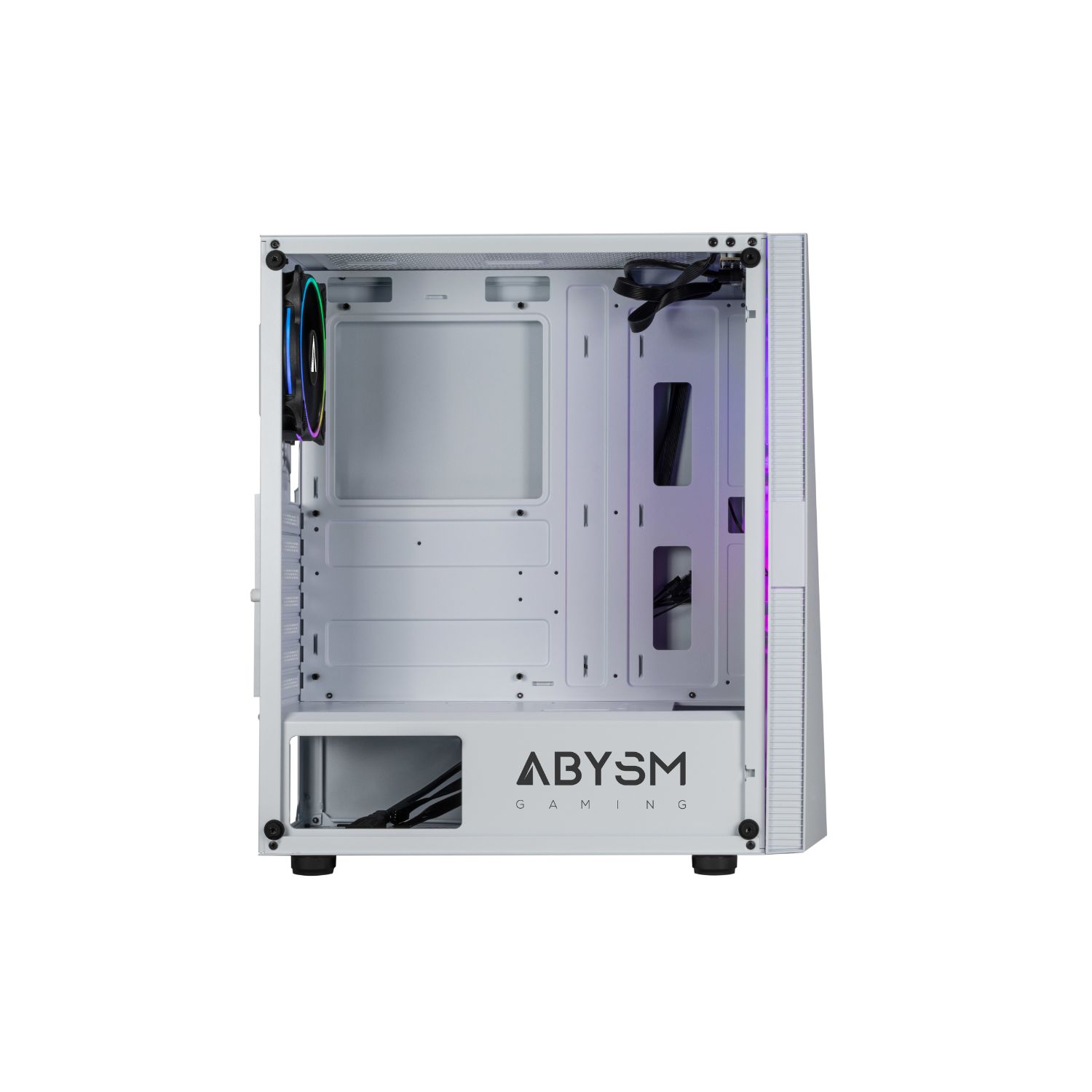 AB812110 - Caja Gaming Abysm Danube Kolpa Ventana Lateral de Cristal Templado ARGB 2xUSB 2.0 1xUSB-A 3.0 ATX mATX ITX Blanca (AB812110)