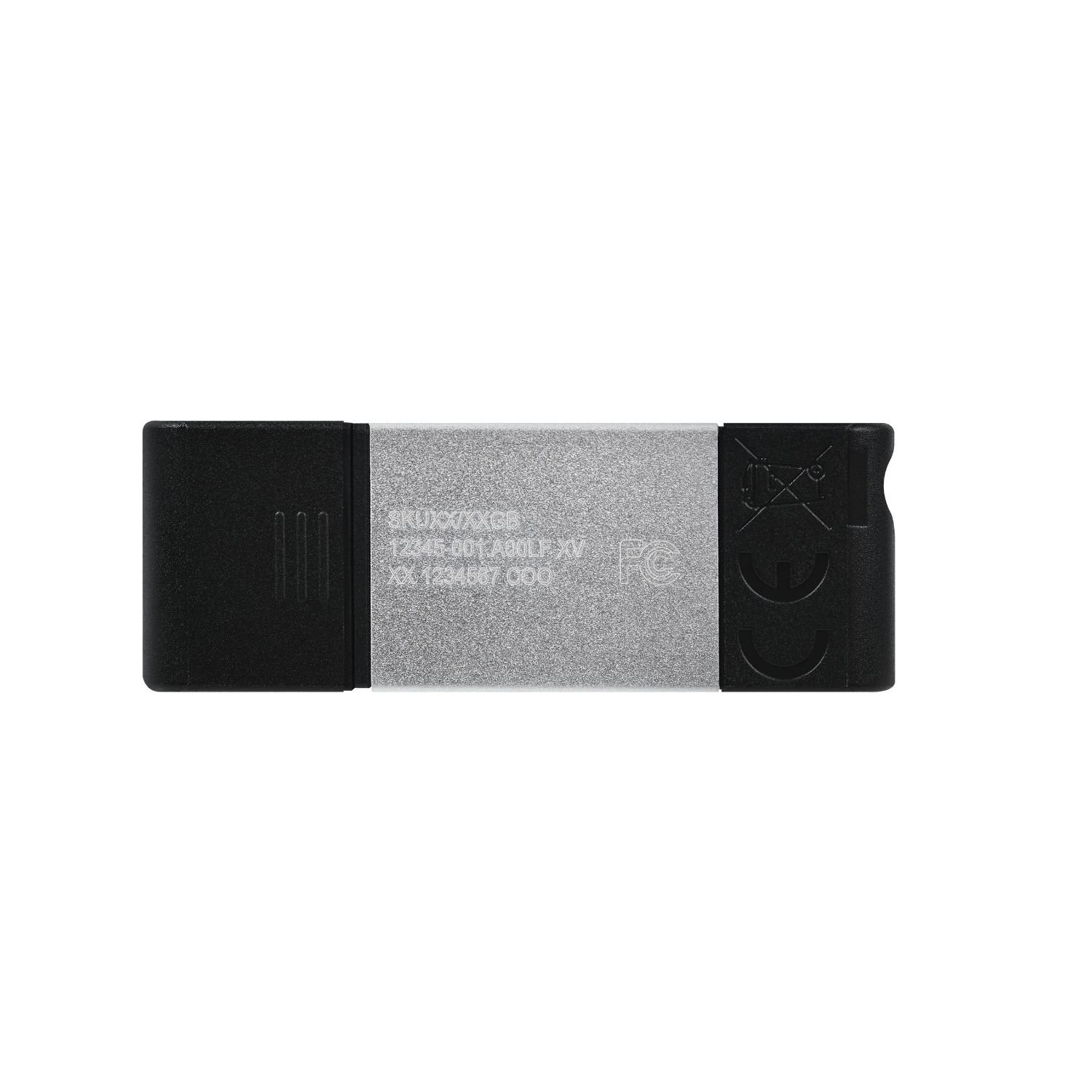 DT80/256GB - Pendrive Kingston DataTraveler 256Gb USB-C 3.0 Lectura 200 Mb/s Escritura 60 Mb/s Negro/Plata (DT80/256GB)