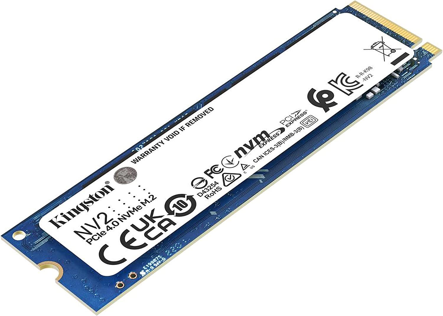 SNV2S/500G - SSD Kingston 500Gb M.2 2280 NVMe PCIe 4.0 Lectura 3500Mb/s Escritura 2100 Mb/s PC/Notebook (SNV2S/500G)