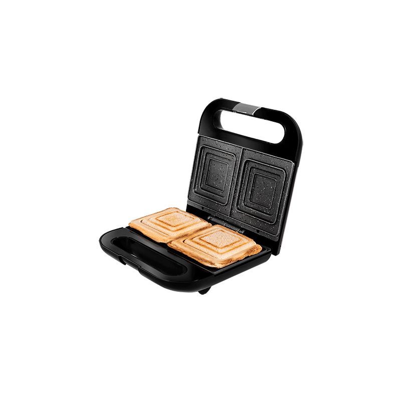 03054 - Sandwichera CECOTEC Rock n Toast Sandwich Squared 750W 2 Sndwiches Acero Inoxidable Placas Cuadradas con Revestimiento RockStone Indicador Luminoso (03054)