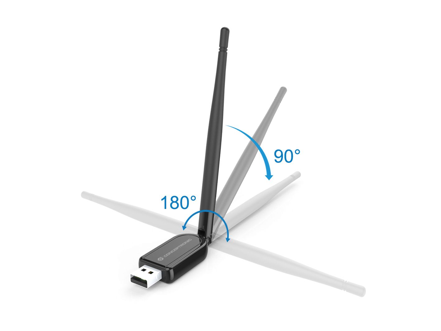 ABBY07B - Adaptador CONCEPTRONIC USB Bluetooth 5.1 100m Antena Externa Negro (ABBY07B)
