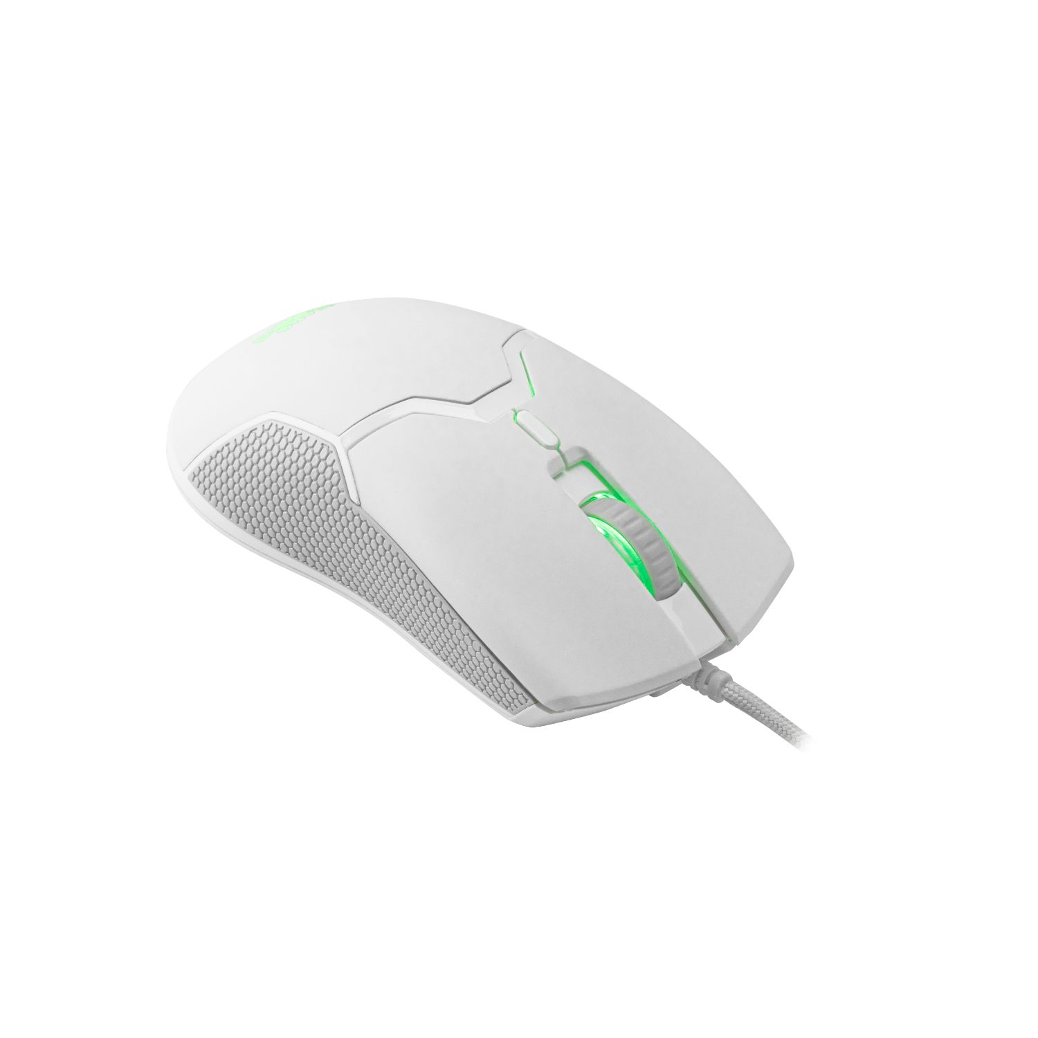 MMVW - Ratn Mars Gaming ptico Diestro RGB USB-A 10000dpi 6 Botones Cable 1.5m Blanco (MMVW)