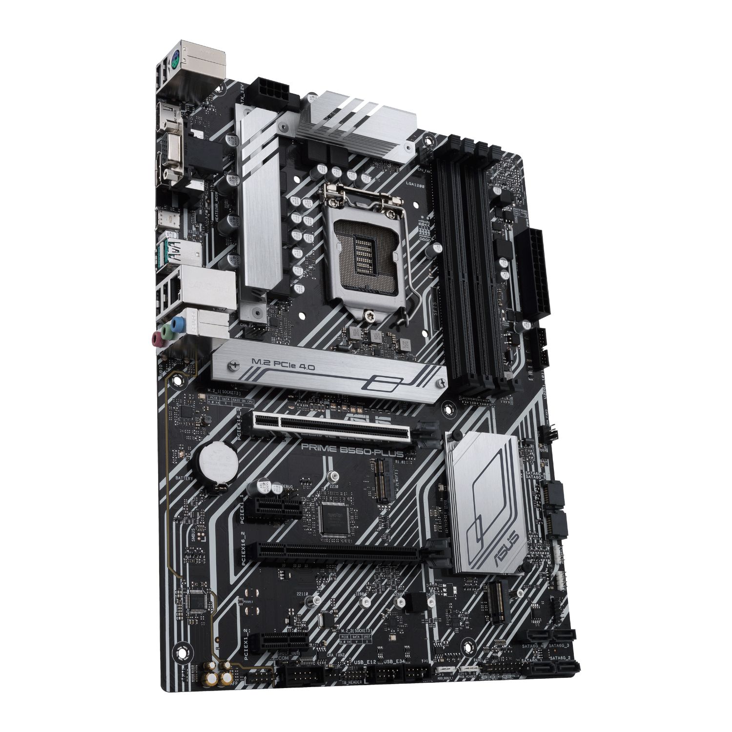 90MB16N0-M0EAY0 - ASUS PRIME B560-PLUS: (1200) 4DDR4 SATA3 PCIe M.2 USB 2.0 USB-A 3.1 USB-C 3.0 VGA HDMI DP RJ45 PS/2 ATX 7.1 Gigabit Ethernet