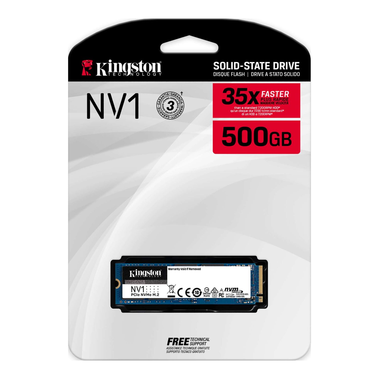 SNVS/500G - SSD Kingston NV1 500Gb M.2 2280 PCIe NVMe (SNVS/500G)