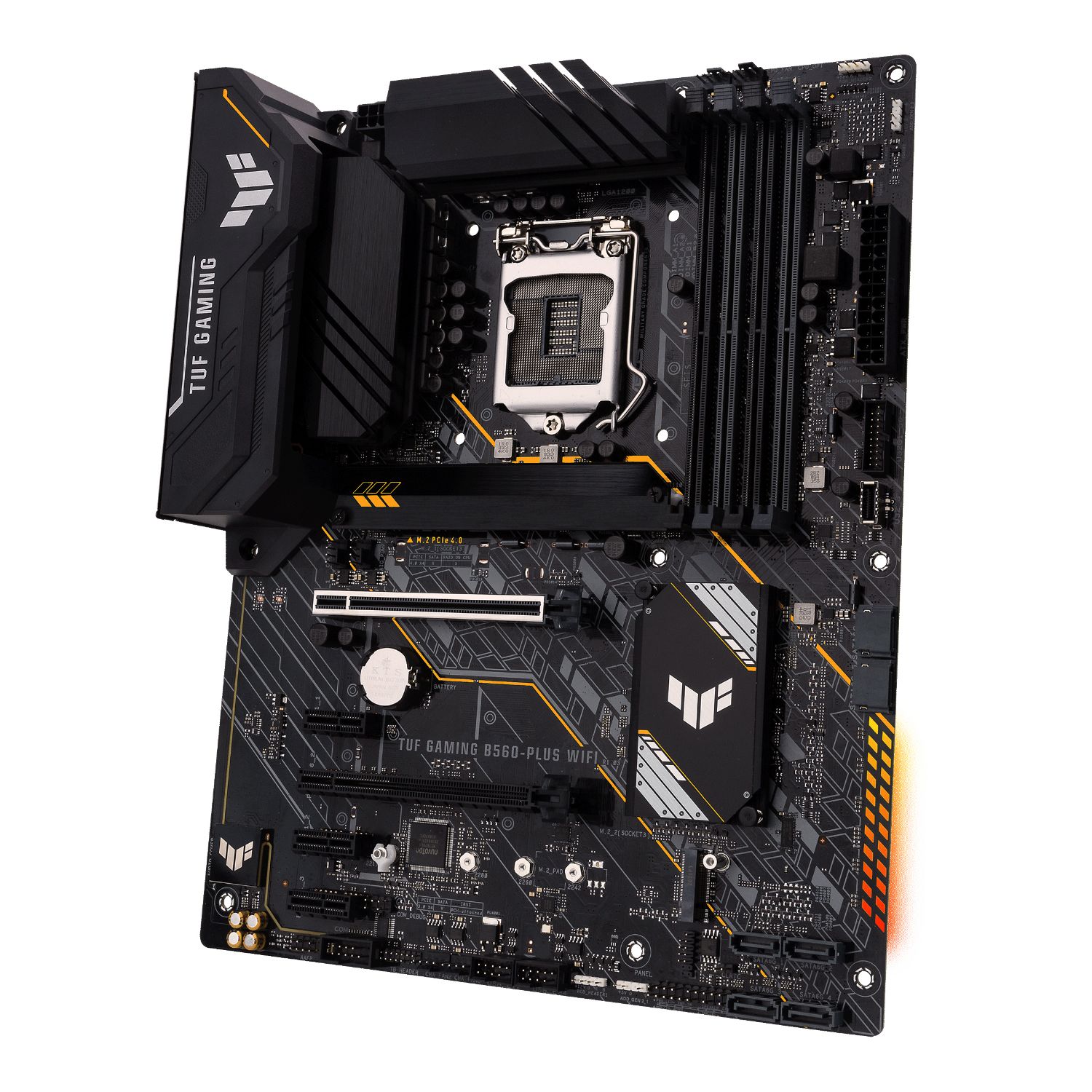 90MB1740-M0EAY0 - ASUS TUF GAMING B560-PLUS WIFI: (1200) 4DDR4 HDMI, Displayport, PCIe 4.0 M.2, Usb3.2 Gen 2 Type-A y Type-C, USB 3.2 Gen 1 Type-C, Wi-Fi 6, 2.5Gb Ethernet, 6SATA, ATX