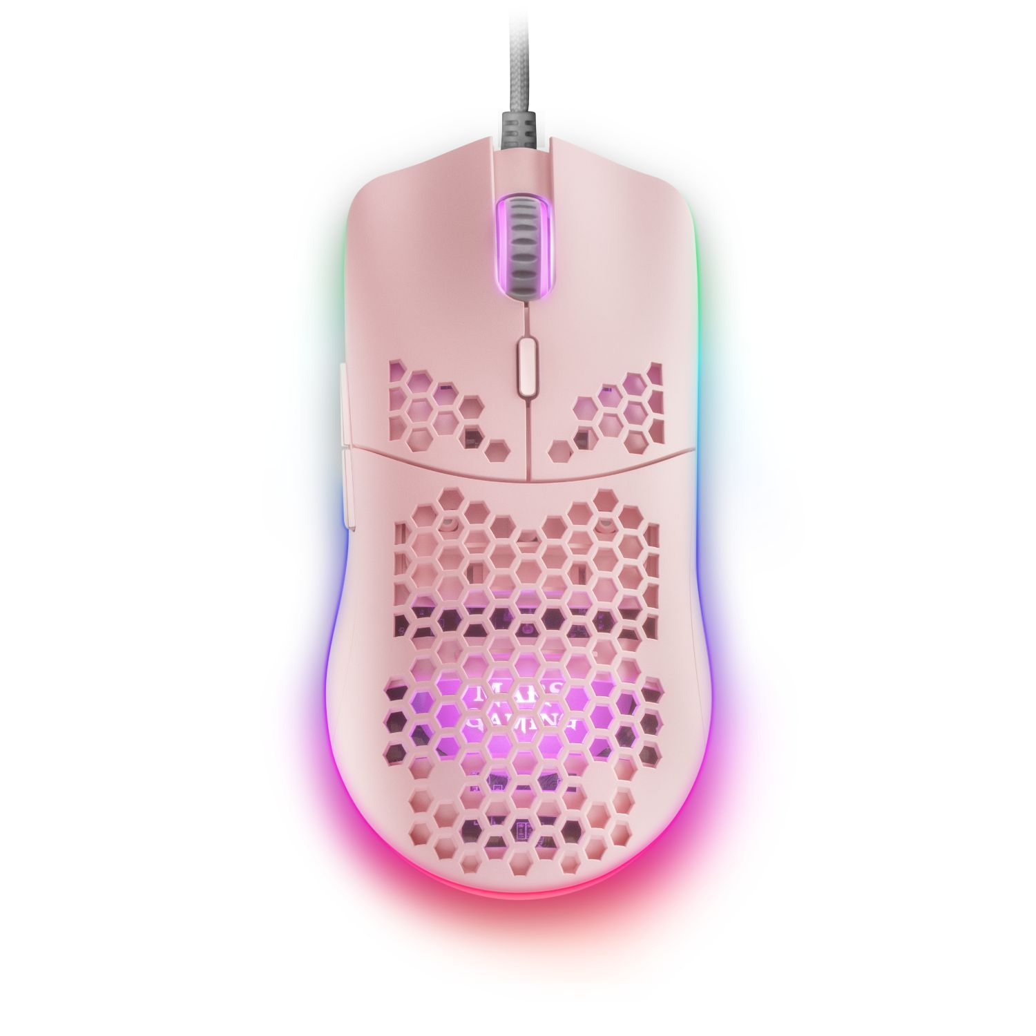 MMAXP - Ratn Mars Gaming ptico Diestro RGB USB-A 12400dpi Cable 1.7m Rosa (MMAXP)