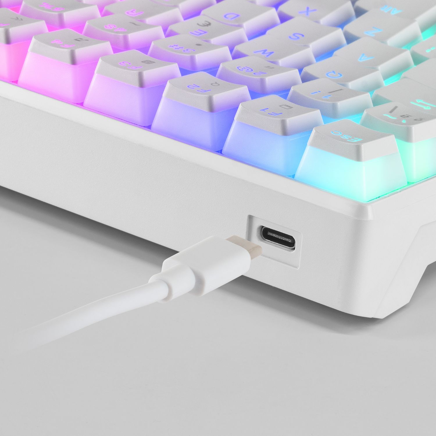 MKULTRAWBRES - Teclado Mecnico Mars Gaming LED RGB Antifantasma Outemu Brown USB Cable 1.7m Blanco (MKULTRAWBRES)