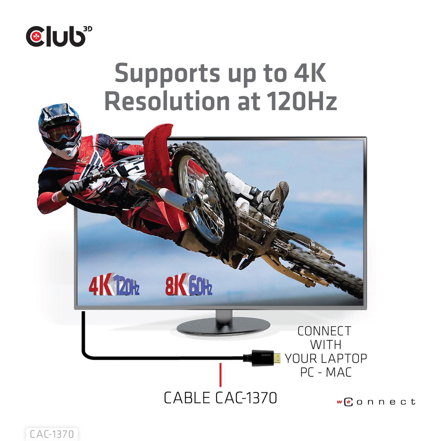 CAC-1370 - Cable Club3D HDMI Ultra High Speed 1.5m (CAC-1370)