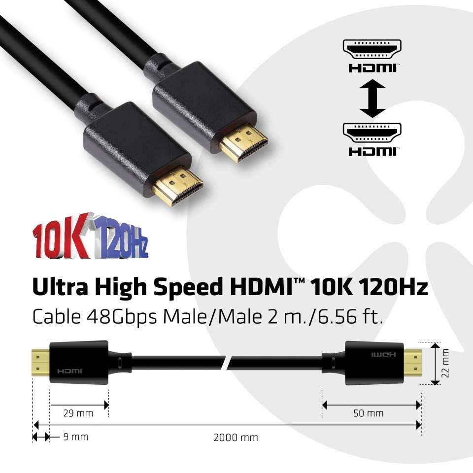 CAC-1372 - Cable Club3D HDMI M/M Ultra High Speed 2m (CAC-1372)