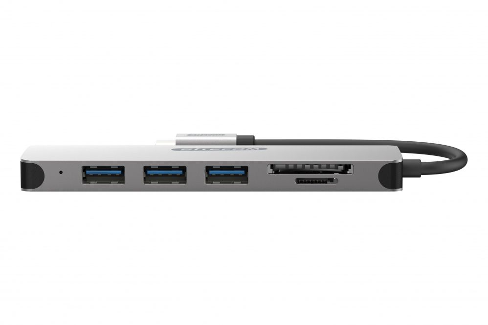 CN-407 - Adaptador Sitecom USB-C a USB-A/HDMI/Lector Tarjetas 15cm Aluminio/Negro (CN-407)