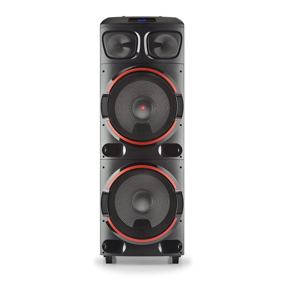 WILDDUB3 - Altavoz Porttil Estreo NGS Wild Dub 3 2.0 1200W 3.5mm Entrada Auxiliar Bluetooth USB-A MicroSD TWS Doble Subwoofer 15