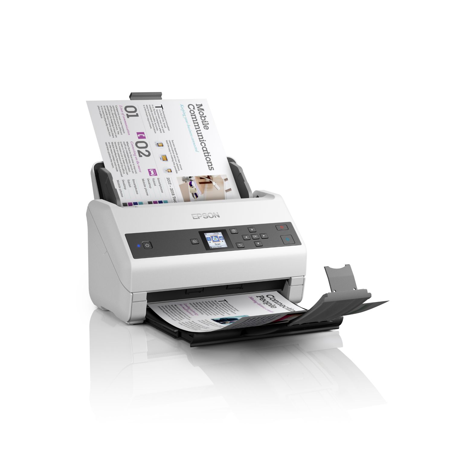 B11B250401 - Escner Documental Epson WorkForce DS-870 600dpi A4 ADF USB 3.0 Dplex Blanco/Gris (B11B250401)