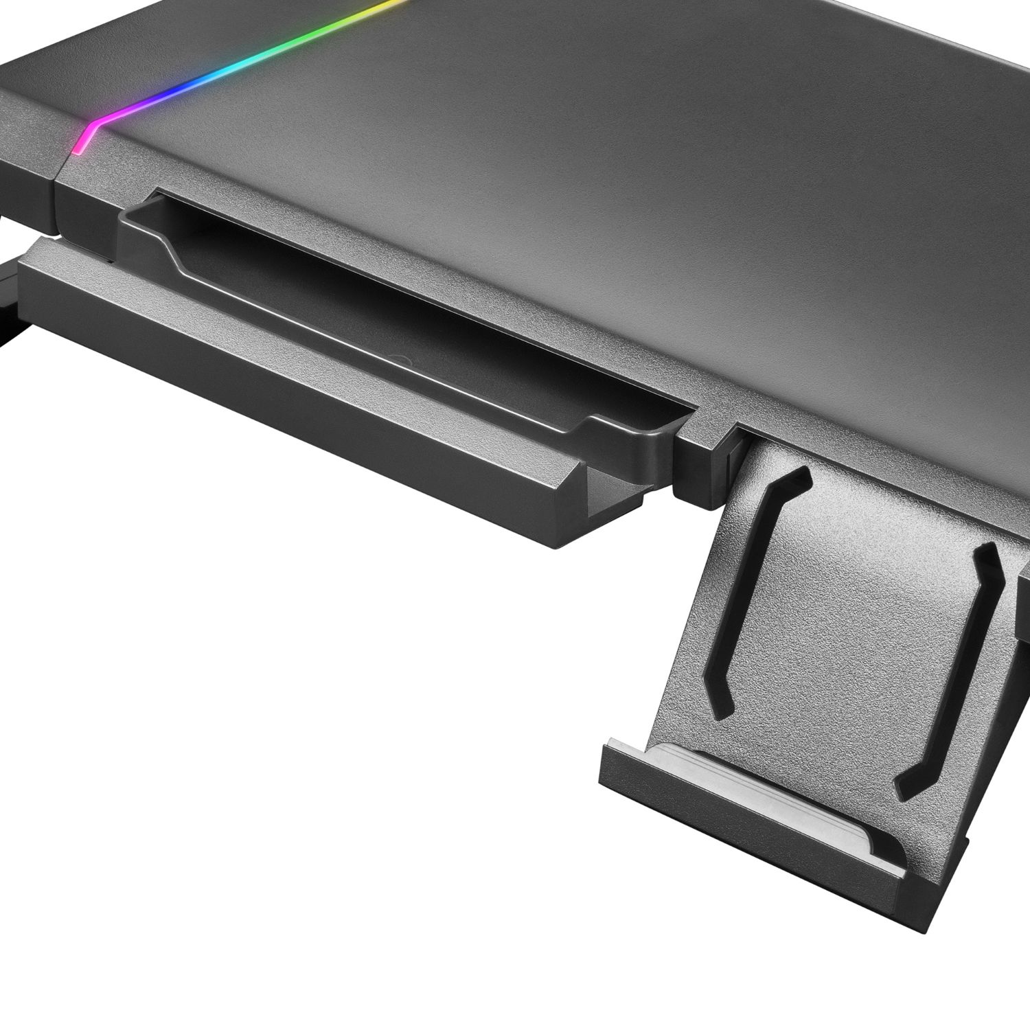 MGS - Soporte de Sobremesa Mars Gaming para Monitor USB3.0 RGB hasta 14.60kg (MGS)