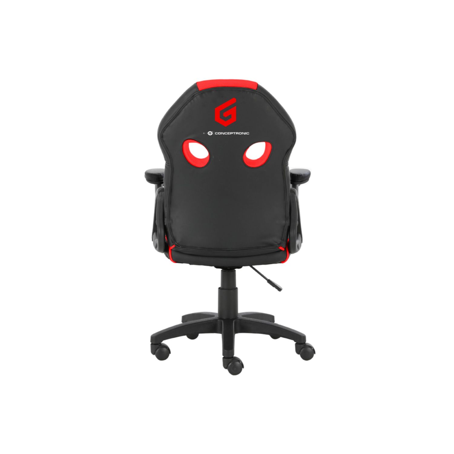 EYOTA06R - Silla Gaming CONCEPTRONIC Junior Asiento y Respaldo acolchados Reposabrazos acolchado Rotaci�n 360� Plancha ergon�mica M�ximo 120Kg Negra/Roja (EYOTA06R)