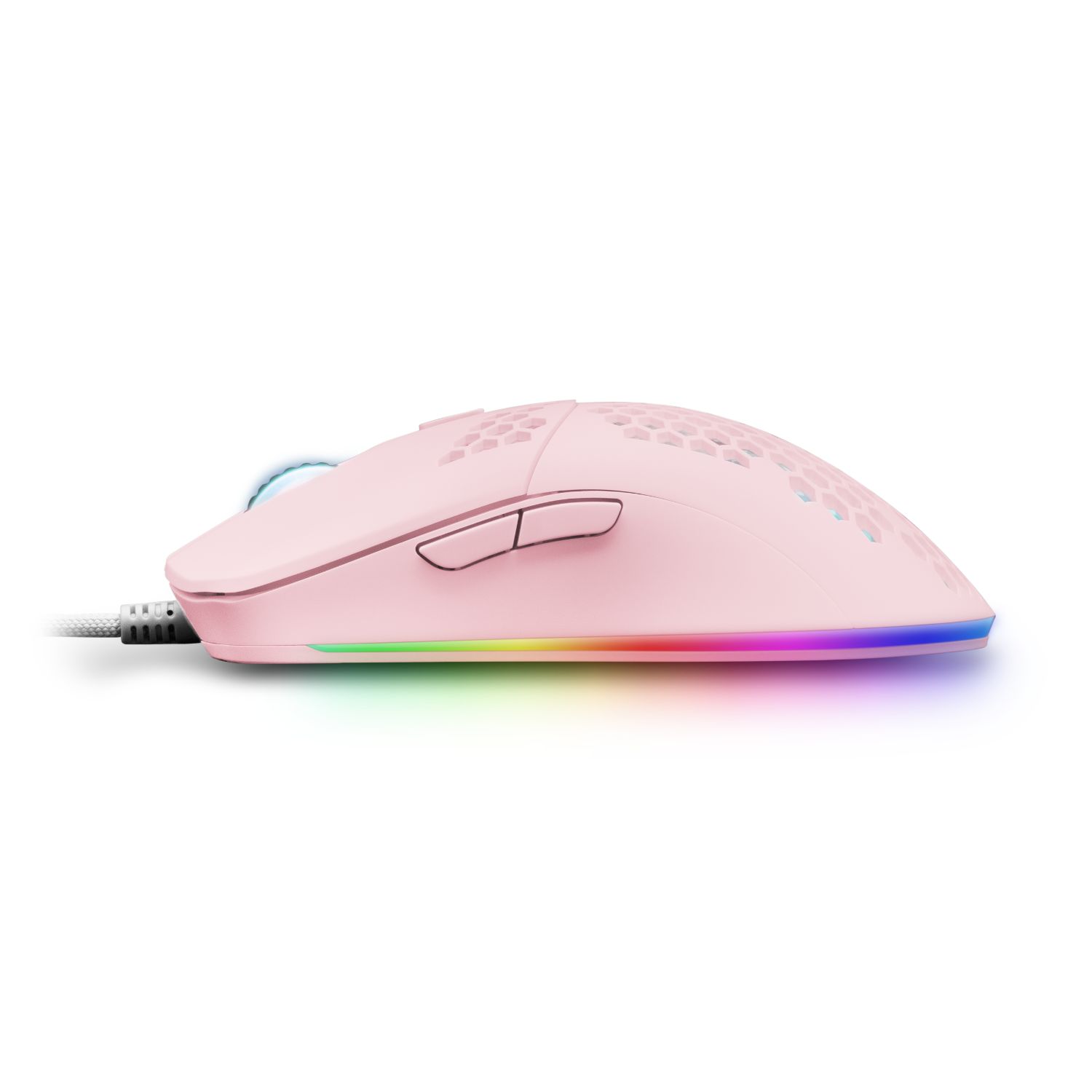 MMAXP - Ratn Mars Gaming ptico Diestro RGB USB-A 12400dpi Cable 1.7m Rosa (MMAXP)