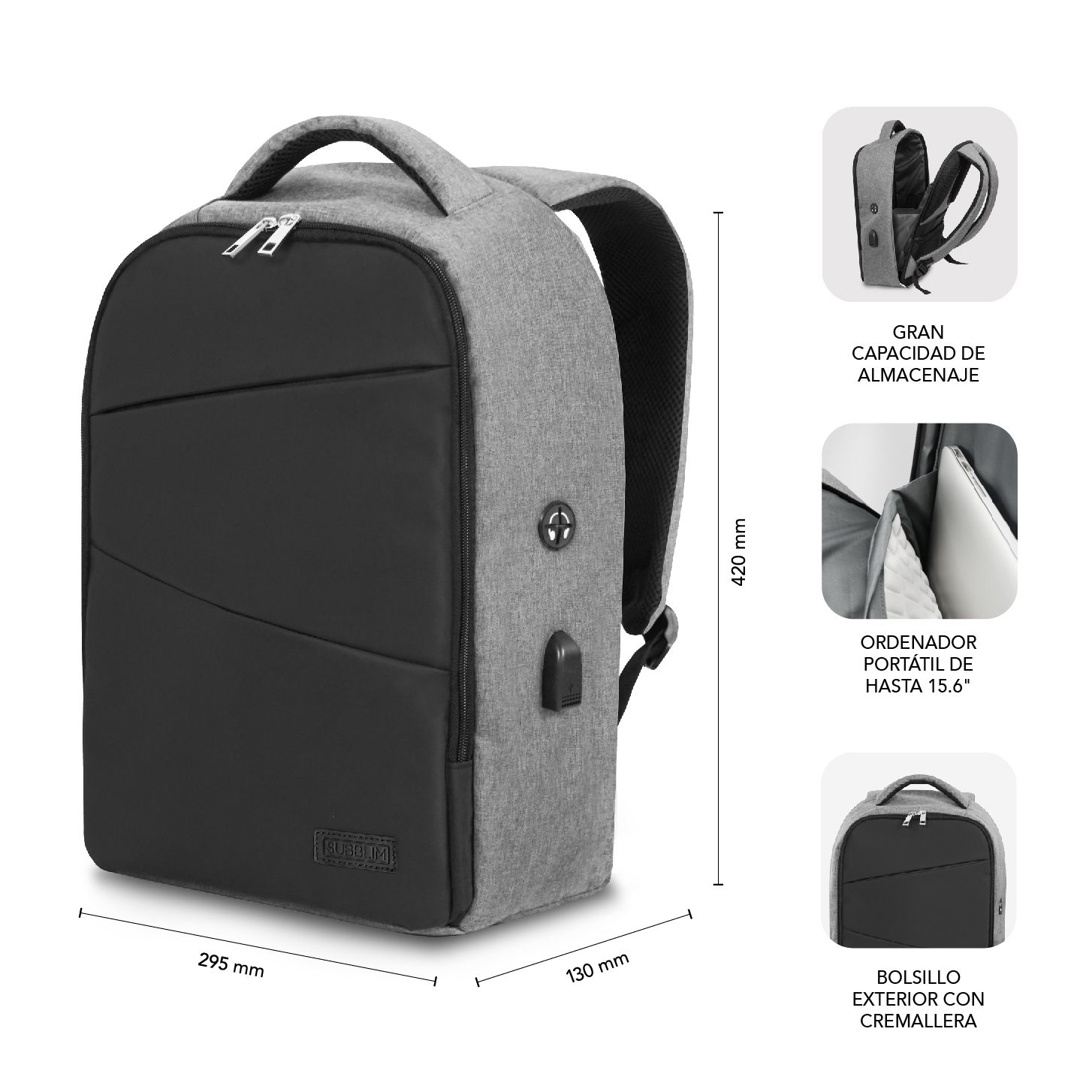 SUBBP-3SA1100 - Mochila SUBBLIM Secure V2 AP 15.6