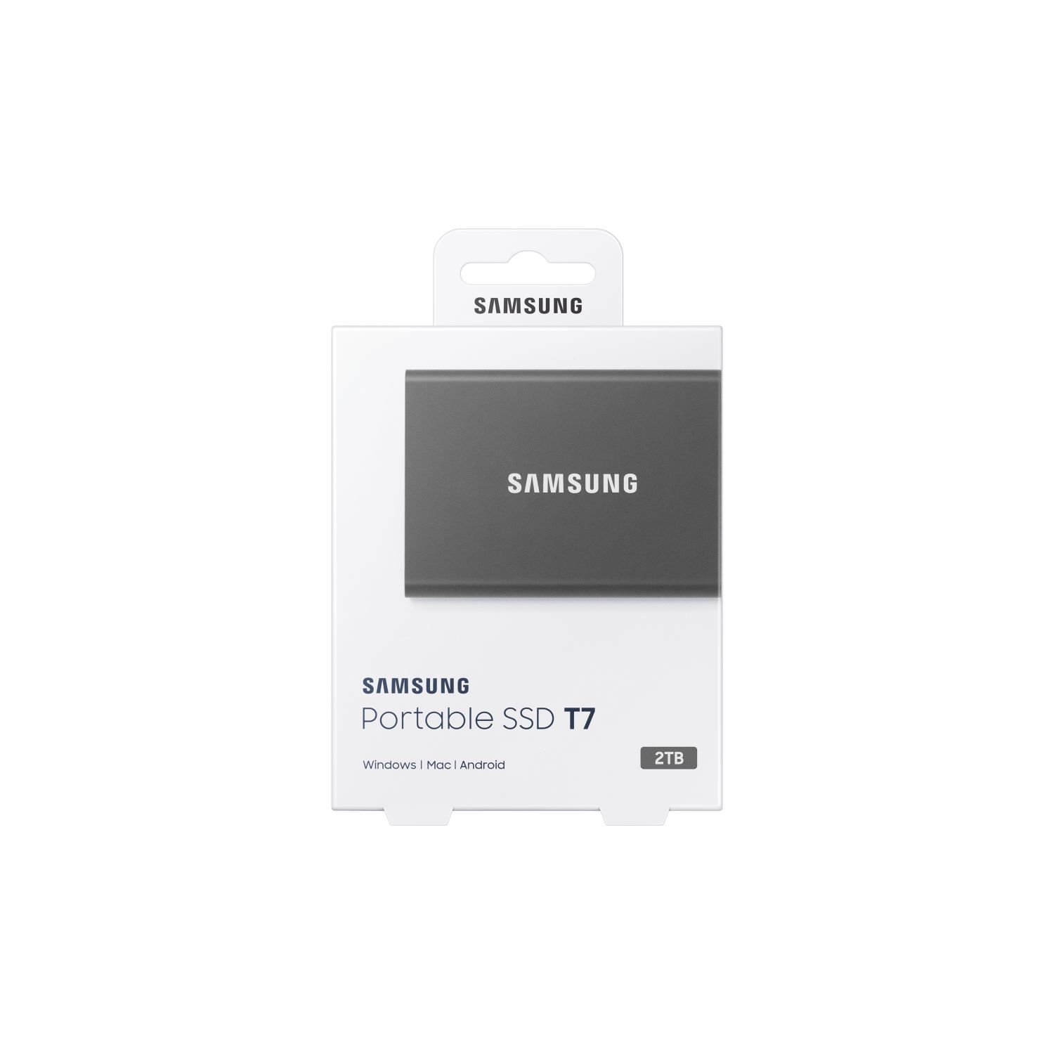 MU-PC2T0T/WW - Disco SSD Samsung T7 2Tb NVMe USB-C 3.1 Lectura 1050 Mb/s Escritura 1000 Mb/s Gris (MU-PC2T0T/WW)