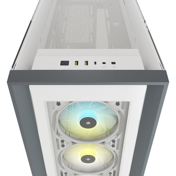 CC-9011213-WW - Semitorre Gaming Corsair Icue 5000X Ventana Lateral de Cristal Templado RGB Sin Fuente 1xUSB-A 3.0 1xUSB-C 3.1 ATX EATX ITX Blanca (CC-9011213-WW)