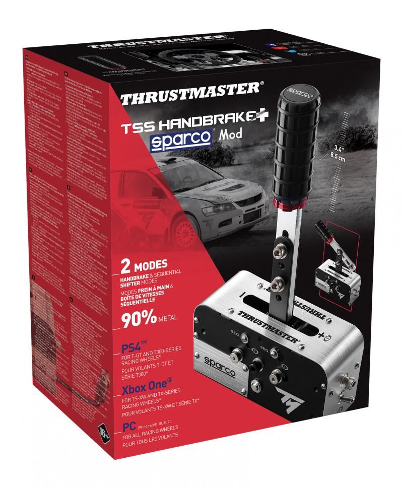 4060107 - Freno de Mano+Cambio de Marcha Thrustmaster Analgico Almbrico PC PS4 Xbox One Negro/Acero Inoxidable (4060107)
