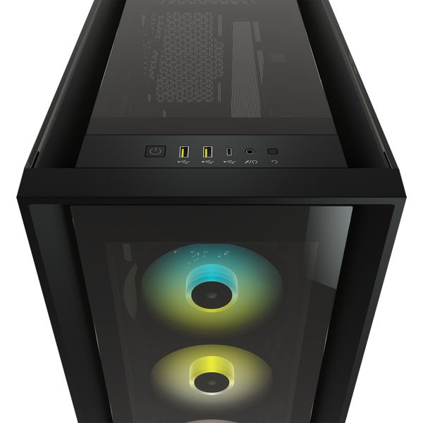 CC-9011212-WW - Semitorre Gaming Corsair Icue 5000X Ventana Lateral de Cristal Templado RGB Sin Fuente 2xUSB-A 3.0 1xUSB-C 3.1 ATX EATX ITX Negra (CC-9011212-WW)