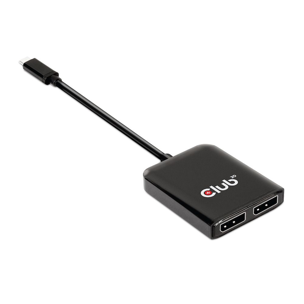 CSV-1555 - Adaptador Club 3D USB-C/M a 2x DisplayPort/H Negro (CSV-1555)
