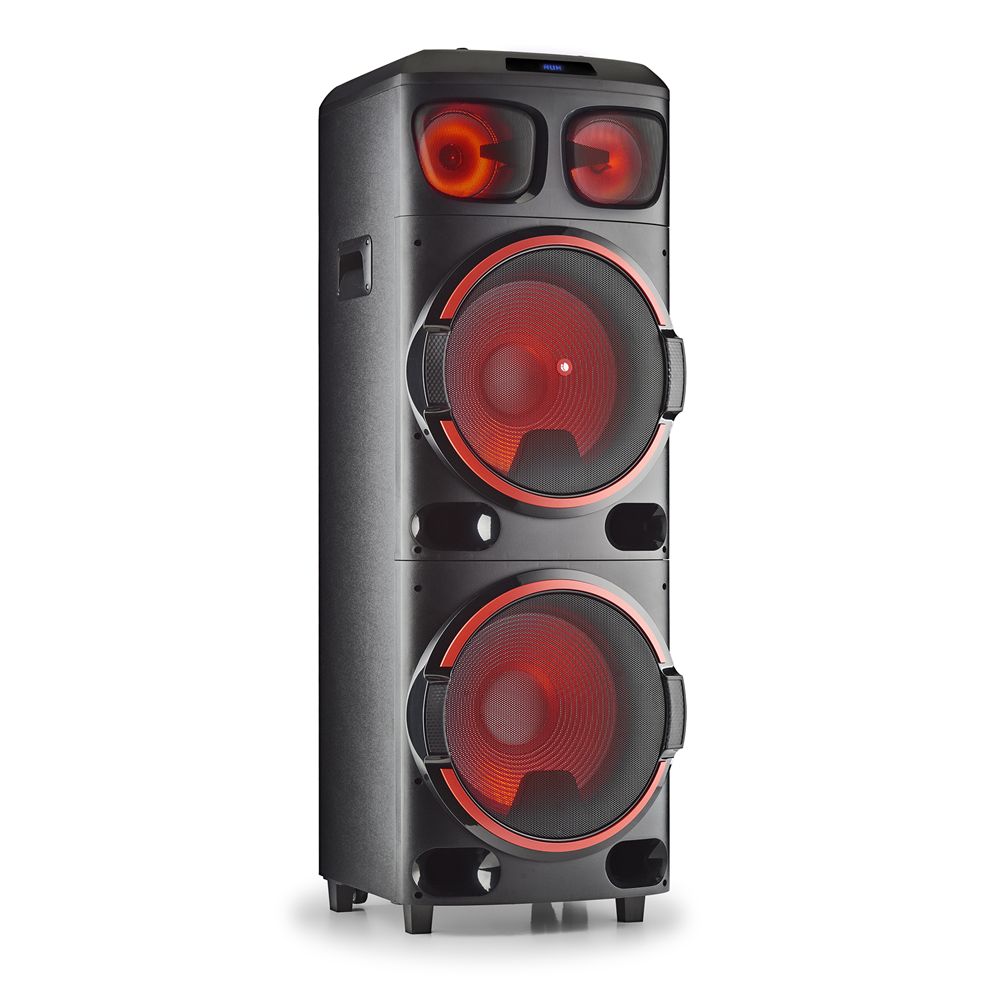 WILDDUB3 - Altavoz Porttil Estreo NGS Wild Dub 3 2.0 1200W 3.5mm Entrada Auxiliar Bluetooth USB-A MicroSD TWS Doble Subwoofer 15