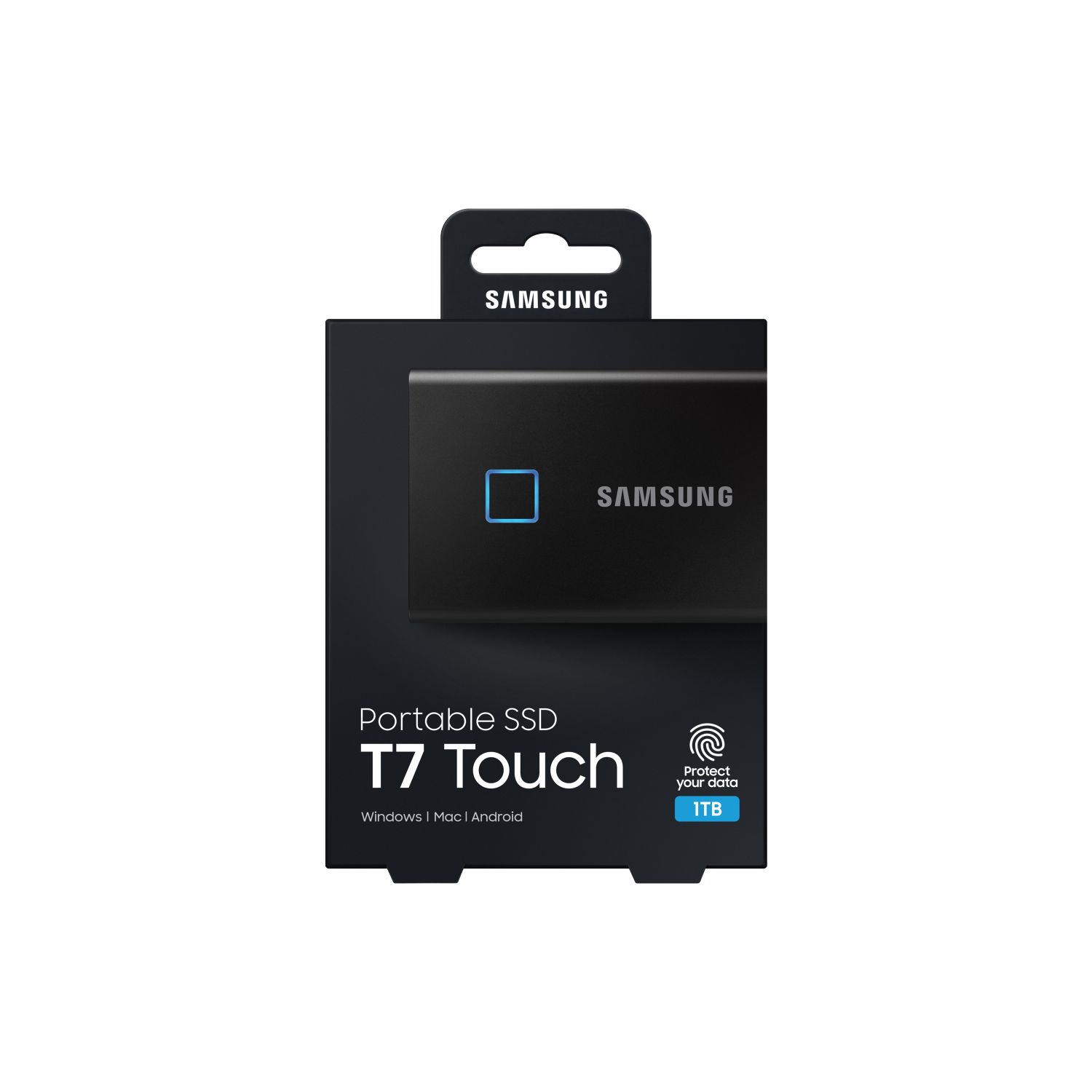 MU-PC1T0K/WW - Disco SSD Samsung T7 Touch 1Tb NVMe USB-C 3.1 Lectura 1050 Mb/s Escritura 1000 Mb/s Negro (MU-PC1T0K/WW)