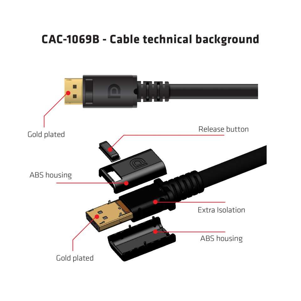 CAC-1069B - Cable Club3D DisplayPort 1.4 HBR3 4m Negro (CAC-1069B)