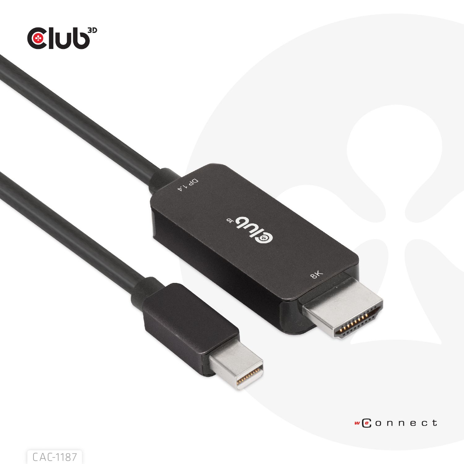 CAC-1187 - Cable Club3D mini DisplayPort 1.4 a HDMI 4K120HZ 8K 60Hz HDR 1.8m (CAC-1187)