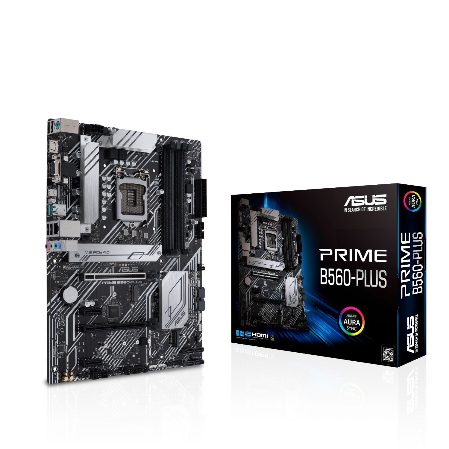 90MB16N0-M0EAY0 - ASUS PRIME B560-PLUS: (1200) 4DDR4 SATA3 PCIe M.2 USB 2.0 USB-A 3.1 USB-C 3.0 VGA HDMI DP RJ45 PS/2 ATX 7.1 Gigabit Ethernet