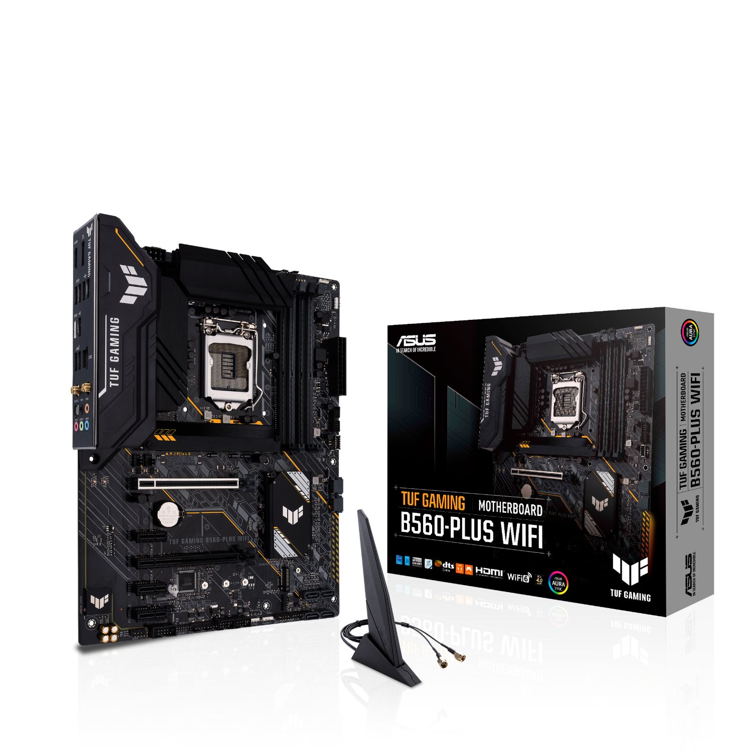 90MB1740-M0EAY0 - ASUS TUF GAMING B560-PLUS WIFI: (1200) 4DDR4 HDMI, Displayport, PCIe 4.0 M.2, Usb3.2 Gen 2 Type-A y Type-C, USB 3.2 Gen 1 Type-C, Wi-Fi 6, 2.5Gb Ethernet, 6SATA, ATX
