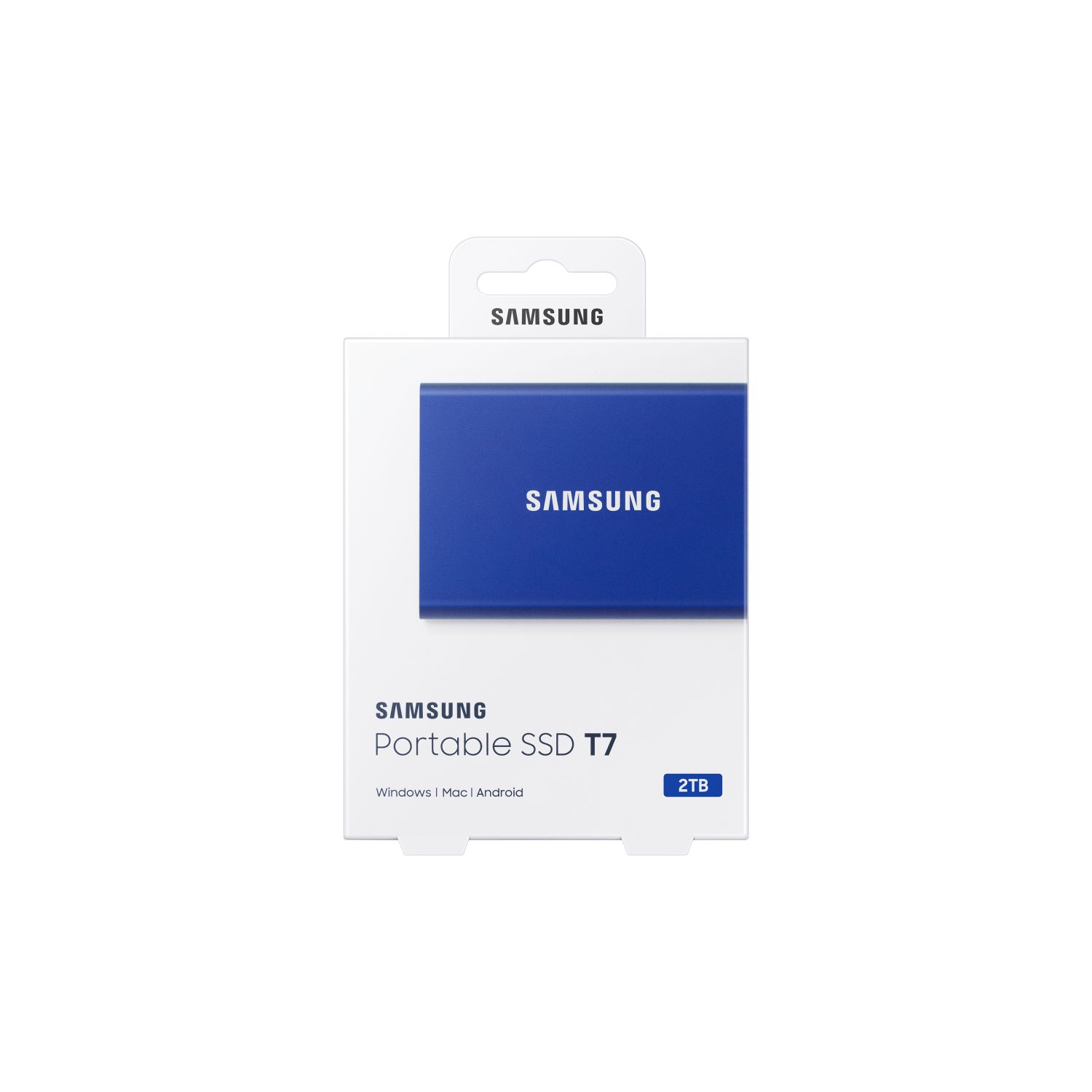 MU-PC2T0H/WW - Disco SSD Samsung T7 2Tb NVMe USB-C 3.1 Lectura 1050 Mb/s Escritura 1000 Mb/s Azul Indigo (MU-PC2T0H/WW)