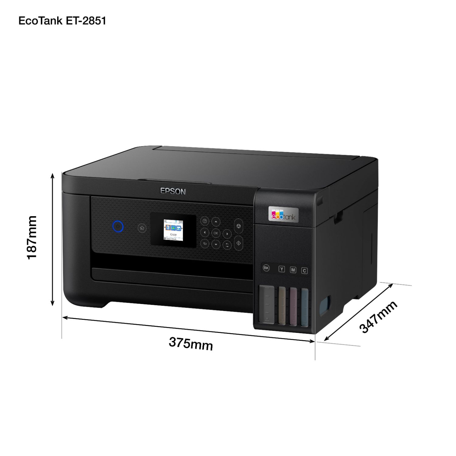 C11CJ63407 - Multifuncin Epson EcoTank ET-2851 Color A4 USB WiFi Dplex Negra (C11CJ63407)