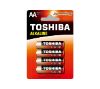 Foto de Pack 4 pilas AA Toshiba Alcalinas LR6 1,5V (594908)