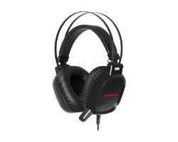 OUT0467 - Auriculares+Micro Mars Gaming Jack 3.5mm Negro (MH218) (OUT0467). Buen estado. Desprecintado. Completo. (OUTLET)