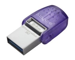 DTDUO3CG3/64GB - Pendrive Kingston DataTraveler microDuo 3C 64Gb USB-A/C 3.0 200Mb/s Prpura/Acero (DTDUO3CG3/64GB)