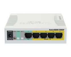 CSS106-1G-4P-1S - Switch Mikrotik 5p 10/100/1000 1xSFP Gestionado PoE Blanco (CSS106-1G-4P-1S)