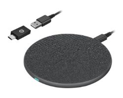 GORGON03G - Cargador Inal�mbrico QI CONCEPTRONIC Auriculares Smartphone 15W Carga R�pida Gris (GORGON03G)