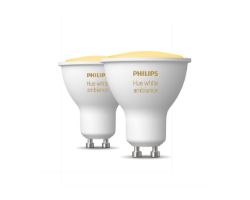 929001953310 - Bombilla Inteligente Philips Hue LED Luz Fra/Blanco Clido GU10 350L 35W Bluetooth/Zigbee Kit 2 Unidades Blanca (929001953310)