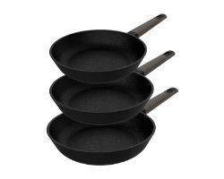 03145 - Set Sartenes CECOTEC Polka Excellence 18-22-26, Bucket Set Force. Aluminio Fundido, Revestimiento Antiadherente, Apta para todo tipo de Cocinas y Lavavajillas(03145)